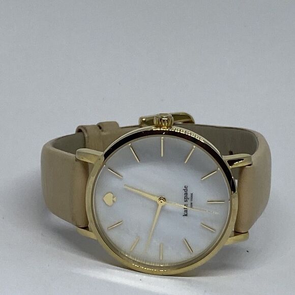 Kate Spade New York Metro 0073 Women Beige Leather Analog Dial Wrist Watch MP653 main image 9